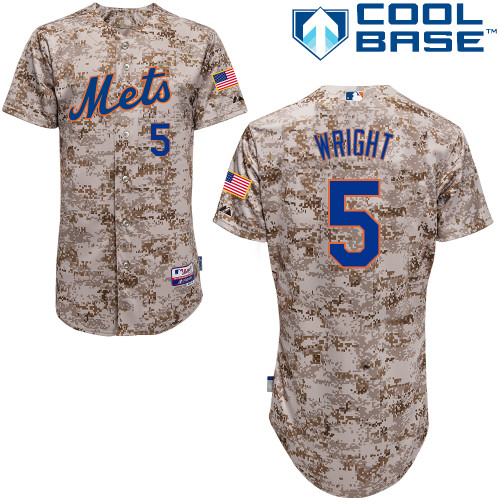 David Wright #5 mlb Jersey-New York Mets Women's Authentic Alternate Camo Cool Base Baseball Jersey